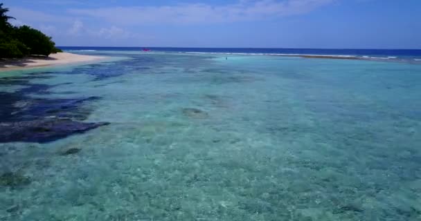 Ruhiges Meerwasser Morgen Sommerparadies Jamaika Karibik — Stockvideo