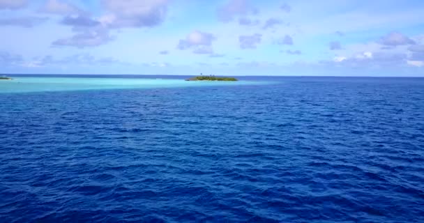 Heldere Zeegezicht Scène Tropische Vakantie Bahama Caribisch Gebied — Stockvideo