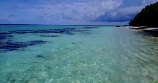 Seascape Ljusa Färger Exotisk Resa Till Barbados Karibien — Stockvideo