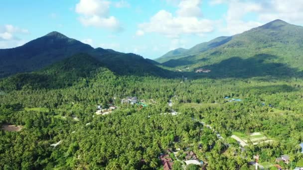 Montagnes Vertes Sur Île Tropicale Nature Idyllique Bali — Video