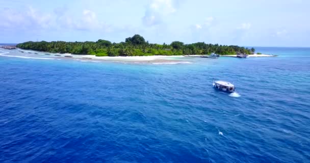 Bord Mer Ensoleillé Lumineux Jour Paysage Naturel Antigua — Video