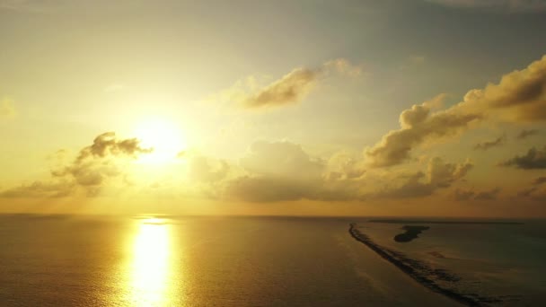 Goldene Stunde Meer Natürliche Szene Jamaika Karibik — Stockvideo