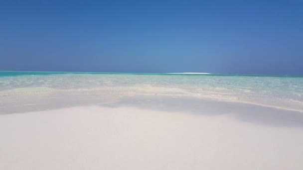 Niesamowite Turkusowe Wybrzeże Białym Piaskiem Plaży Wakacje Malediwach Azja Południowa — Wideo stockowe