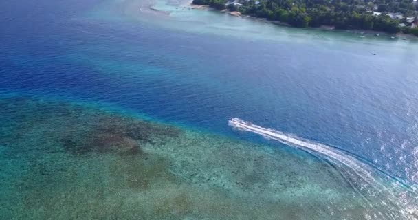 从顶部看大海 印度尼西亚巴厘热带天堂 — 图库视频影像