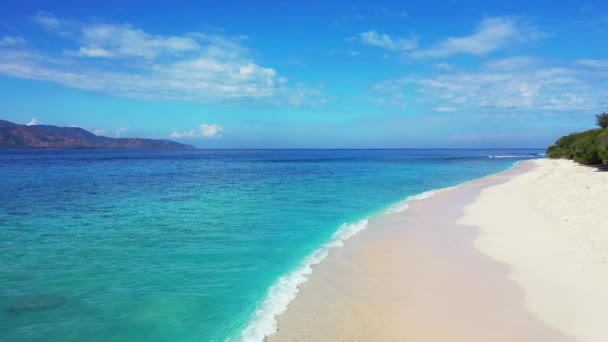 Playa Blanca Durante Mañana Soleada Relájese Verano Bali — Vídeos de Stock