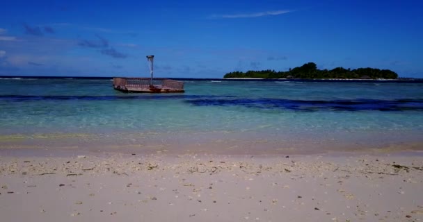 Panton Treibt Strand Tropischer Urlaub Auf Den Bahamas Karibik — Stockvideo