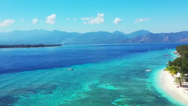 Bungalovları Olan Muhteşem Yeşil Bir Tatil Köyü Manzarası Endonezya Gidiyorum — Stok video