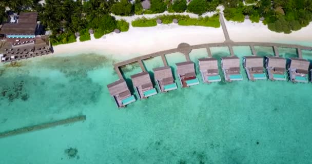 Luxus Bugalows Auf Der Insel Platziert Sommerentspannung Auf Bali Indonesien — Stockvideo