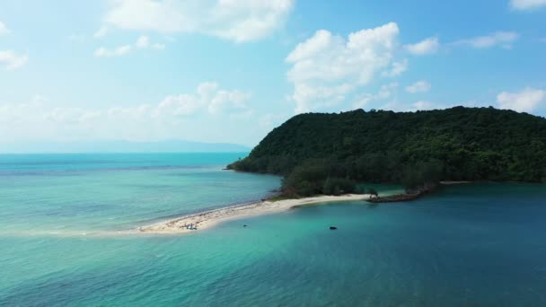 Meereslandschaft Mit Bergen Hintergrund Exotischer Urlaub Auf Bali Indonesien — Stockvideo