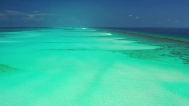 Helder Turquoise Blauwe Zee Zomer Ontspannen Malediven Zuid Azië — Stockvideo