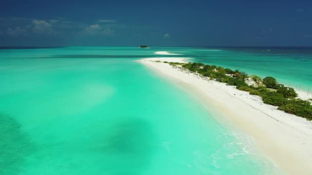 Tagsüber Helle Meereslandschaft Sommerszene Auf Den Bahamas Karibik — Stockvideo