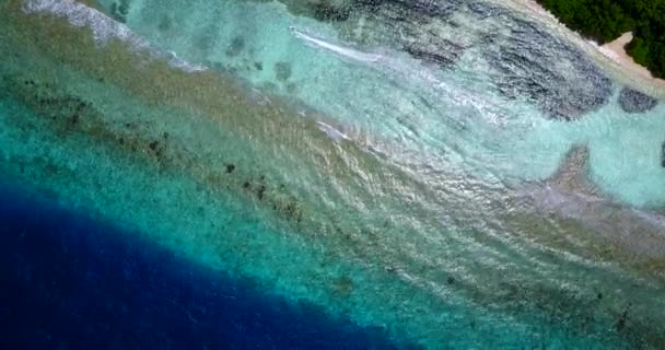 Parlak Turkuaz Mavi Deniz Kenarı Tayland Asya Yaz Tatili — Stok video