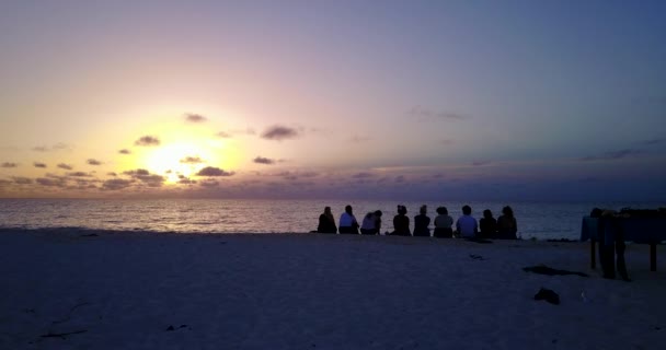 Pôr Sol Macio Beira Mar Koh Samui Cena Idílica Tailândia — Vídeo de Stock