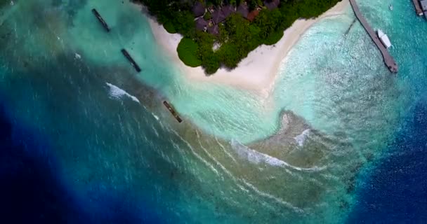 Costa Dell Isola Vista Dal Drone Natura Idilliaca Bali — Video Stock