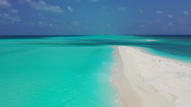 Senda Arena Mar Turquesa Vacaciones Tropicales Bahamas Caribe — Vídeo de stock