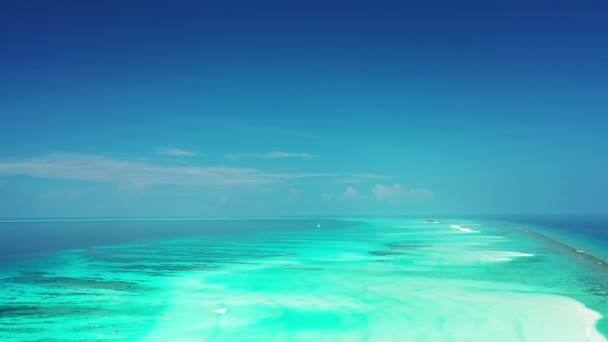Cielo Aereo Perfetta Vacanza Mare Sulla Spiaggia Acqua Blu Sfondo — Video Stock