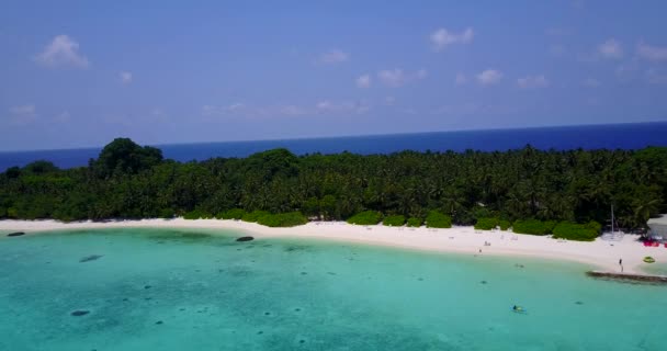 Adadaki Turkuaz Mavi Deniz Kenarı Endonezya Bali Yaz Tatili — Stok video