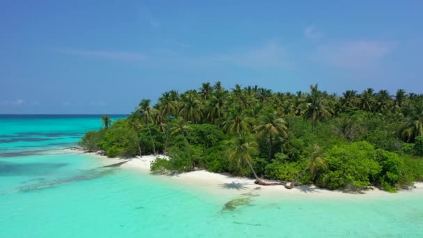 Ilha Verde Com Mar Azul Turquesa Férias Verão Jamaica Caribe — Vídeo de Stock