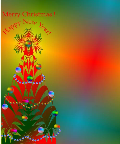 Greeting Card Happy New Year Merry Christmas — Stock Photo, Image