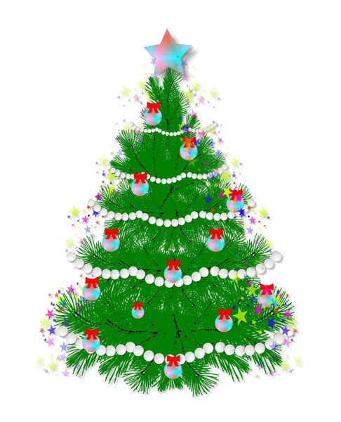 Abstract Beeld Gestileerd Kerstboom Nieuwjaar Boom — Stockfoto