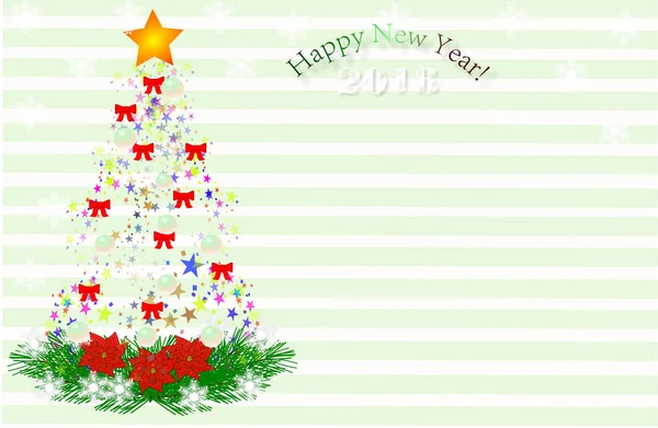 Abstract Beeld Wenskaart Happy New Year Merry Christmas — Stockfoto
