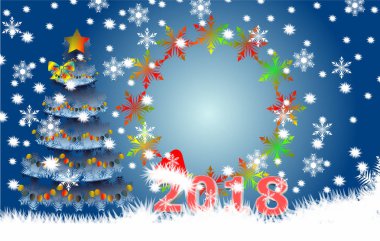 Soyut resim, tebrik kartı mutlu yeni yıl ve mutlu Noeller