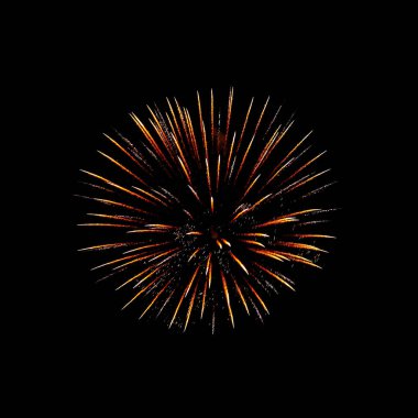 Gece havai fişek farklı renkleri siyah bir zemin üzerine