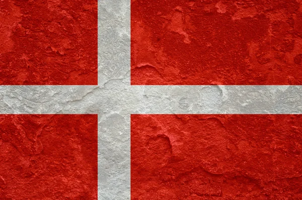 Dänemark-Flagge auf Grunge-Hintergrund — Stockfoto