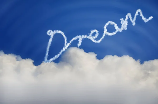 Слово в облаке сна, фон — стоковое фото
