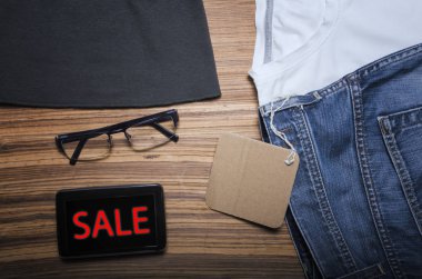 Ahşap arka plan bez nesneleri koleksiyonu