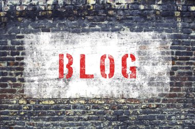 Blog. Poster kavramı Caddesi üzerinde