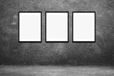 Siyah iç duvarda siyah kare