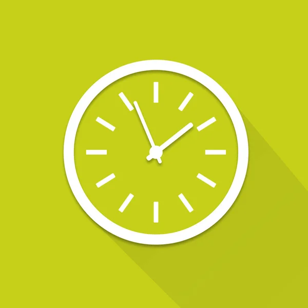 Flache Uhr, Computersymbol — Stockfoto