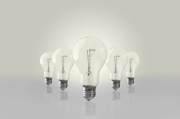 Concepto de idea con bombillas — Foto de Stock