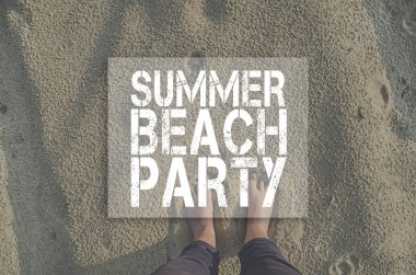 yaz plaj partisi arka plan