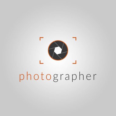 Fotoğrafçı logo satır, kayıt, kamera, fotoğraf
