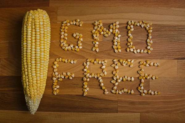 转基因玉米免费，健康的概念 — 图库照片