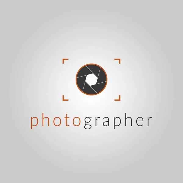 Photographer logo line, camera, record, photo — Stock Photo, Image