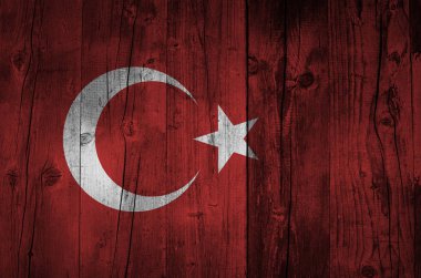Ahşap zemin üzerinde Türkiye bayrağı