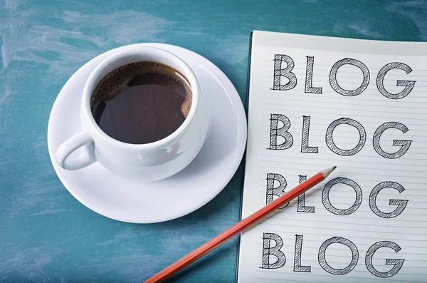 Blog, blog, blog-blogging έννοια — Φωτογραφία Αρχείου