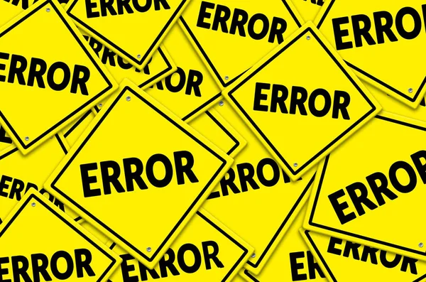 Error road signs background — Stock Photo, Image