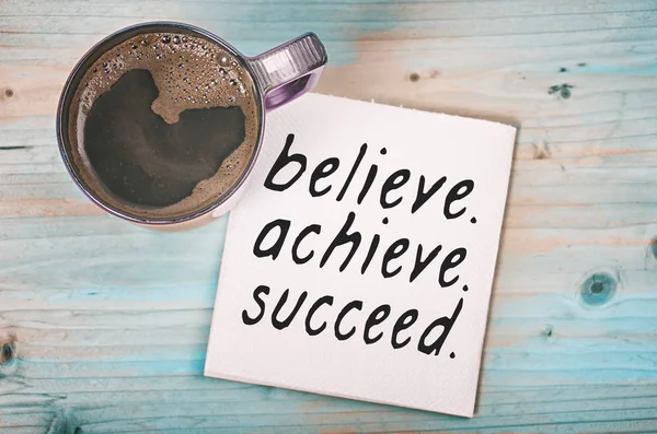 İnanıyorum, başarmak, başarılı motivasyonel teklif 