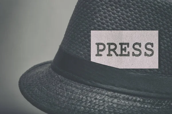 Vintage şapka bir etiket üzerinde kelime basın