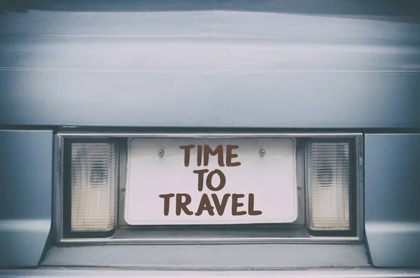 Zeit zu reisen. Zitat über Reisen und Motivation. — Stockfoto