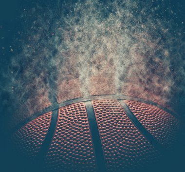Basketbol arka plan. Karanlık basketbol arka plan kopya alanı ile.