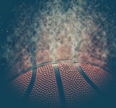 Basketball background. Abstract dark basketball background with copy space. clipart