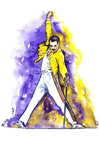 Freddie Mercury on stage — ストック写真