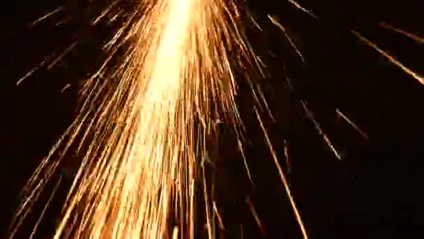 Sparks Frying During Metal Grinding — Stock Video