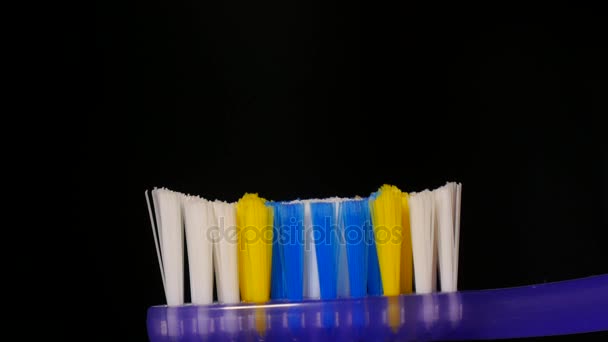 Toothbrush With A Paste — Stock Video