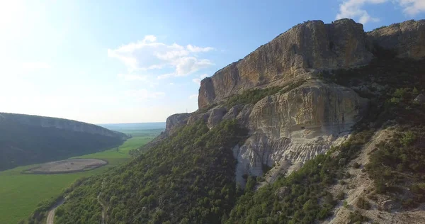 Dağlarda ağaçlar üzerinde uçuş